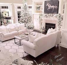 Pin By Elizabeth Cole On Home Decor Christmas Living Rooms Christmas Room White Christmas Decor