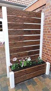 Sichtschutzzaun Blumenkasten Blumenkubel Windschutz Holz Pflanzkubel Neu Sichtschutzzaun Hintergarten Blumenkasten