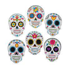 Day Of The Dead Mini Skull Cutouts Sugar Skull Painting Sugar Skull Art Day Of The Dead Skull