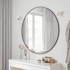 Black Ikea Lindbyn Mirror Runde Badezimmerspiegel Spiegel Ikea Badspiegel Mit Regal