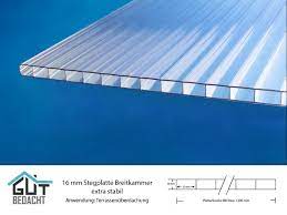 Stegplatte 16 Mm Breitkammer Extra Stabil Stegplatten Carport Dach Terrassen Dach