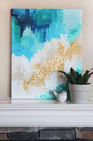 Diy Painted Wall Art Abstract Art Diy Abstract Art Tutorial Abstract Wall Art