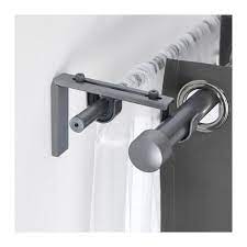 Betydlig Curtain Rod Holder Silver Color Ikea Curtain Rod Holders Curtain Rods Double Rod Curtains