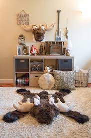 Moose Rug Woodland Nursery Room Decor Nursery Room Decor Moose Nursery Baby Stuff Country