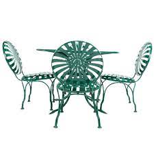 Vintage Spring Steel Patio Set 1stdibs Com Vintage Patio Furniture Painted Outdoor Furniture Metal Garden Furniture