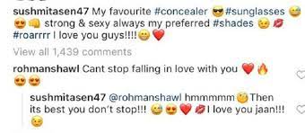 Rohman Has A Loving Note On Girlfriend Sushmita S Latest Picture India Forums Early morning simply is the best time to express your special moments.