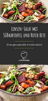 Linsen Salat Mit Susskartoffel Und Roter Bete Rezept Beluga Linsen Salat Linsensalat Rezepte Mit Linsen