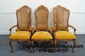 Bernhardt Hibriten Country French Cane Back Dining Side Chair Side Chairs Dining Side Chairs Chair