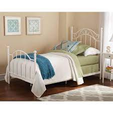 Mainstays Twin Metal Bed Multiple Colors Walmart Com White Metal Bed Twin Bed Frame White Metal Bed Frame