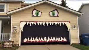 This Clever Halloween Idea Will Make You Want To Be That Neighbor Halloween Garage Clever Halloween Halloween Garage Door