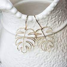 Wire Monstera Earrings Monstera Leaf Hoops Monstera Etsy In 2020 Wire Work Jewelry Diy Jewelry Inspiration Cute Jewelry