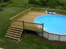 Image Result For 24 Ft Above Ground Pool Deck Plans Pool Deck Plans Decks Around Pools Backyard Pool