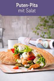 Puten Pita Mit Salat Rezept Rezept Rezepte Essen Kochen Lebensmittel Essen