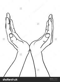 Hand Drawn Two Hands Together Opened Stock Vector 377798290 How To Draw Hands Hand Art Drawing Hand Art