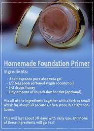 Homemade Foundation Primer Face Primer Recipe Homemade Foundation Homemade Beauty Diy Natural Products Excluding the psychological makeup mistakes i make on the which is why i got busy in the lab — erm, kitchen — to develop a primer that was cheap, effective, and au naturale.