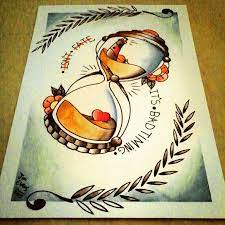 J Evans On Instagram Color Flash I M For Now Still Alive Not Dead But Missing Tradition Hourglass Drawing Traditional Tattoo Flash Traditional Tattoo