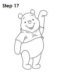 Draw Winnie The Pooh Step 17 Winnie The Pooh Drawing Whinnie The Pooh Drawings Bear Sketch
