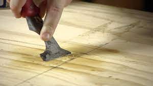 How To Remove A Peel And Stick Tile Adhesive From Plywood Working On Flooring Youtube