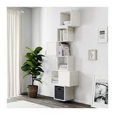 Eket Vaggmonterad Skapkombination Vit Bredd 80 Cm Ikea Eket Contemporary Living Room Wall Mounted Cabinet