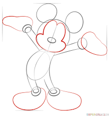 How To Draw Mickey Mouse Step By Step Drawing Tutorials For Kids And Beginners Mickey Drawing Mickey Mouse Drawings Mickey Mouse Art
