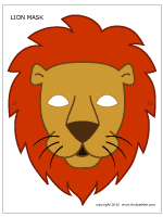 Lion Mask Printable Templates Coloring Pages Printable Halloween Masks Animal Masks Craft Printable Animal Masks