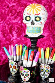 Decorate Your Own Halloween Day Of The Dead Sugar Skulls Sugar Skull Party Sugar Skull Decor Sugar Skull Diy