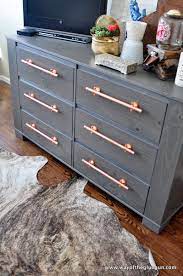 Diy Copper Drawer Pulls Update An Ikea Dresser Diy Drawers Copper Diy Home Diy