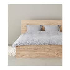 Malm Bed Frame High White Stained Oak Veneer Luroy Queen Ikea Malm Bed Frame Malm Bed Ikea Malm Bed