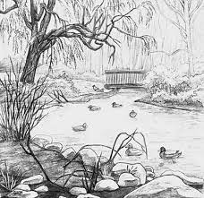 Image Result For Black And White Scenery Drawing Drawing Scenery Landscape Drawings Landscape Drawing Easy Black and white drawing tips for dry media.