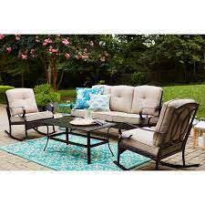 Garden Treasures Arbington Patio Set At Lowes With Images Lowes Patio Furniture Conversation Set Patio Comfortable Patio Furniture