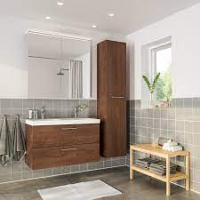 Godmorgon Odensvik Bathroom Furniture Set Of 6 Brown Stained Ash Effect Dalskar Faucet Ikea Ikea Bathroom Bathroom Layout Ikea Godmorgon