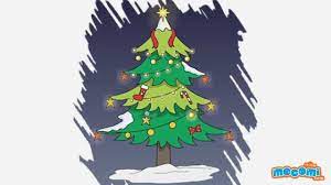 How To Draw A Christmas Tree Step By Step Drawing For Kids Christmas Videos By Mocomi Christmas Gif Kids Christmas A Christmas Story