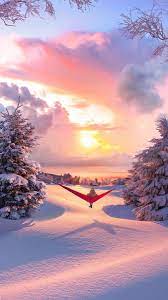 Find & download free graphic resources for snowflakes background. Wallpaper Hammock Winter Solitude Relaxation Landscape Snow Aesthetic Winter Background 1350x2400 Wallpaper Teahub Io