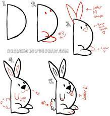 Big Guide To Drawing Cartoon Bunny Rabbits With Basic Shapes For Kids Preschoolers How To Draw Step By Step Drawing Tutorials Bunny Drawing Easy Drawings Drawing Tutorial