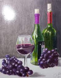 Wine And Grapes Colored Pencils Alcoholic Drinks Grape Color Alcohol