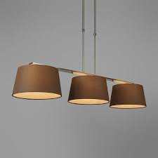 Pendelleuchte Combi Delux 3 Schirm Rund 30cm Braun Lampe Lampen Esszimmer Pendelleuchte