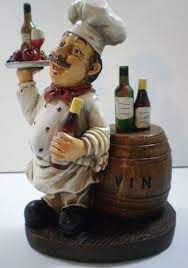 Tall 11 5 Italian French Bistro Chef Figurine Statue Serving Wine Ebay Italian Kitchen Decor Italian Kitchen Theme Chefs Kitchen Theme