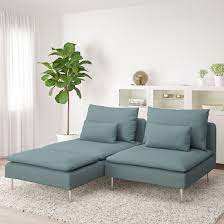 Soderhamn Loveseat With Chaise Finnsta Turquoise Ikea Love Seat Sectional Sofa Couch Sofa