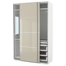 Pax Wardrobe White Hokksund High Gloss Light Beige Ikea Pax Wardrobe Ikea Ikea Pax