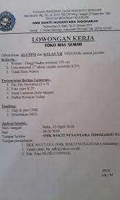 Jika anda membeli emas batangan bersertifikat, maka kadar emas tersebut akan dapat ditemukan di. Blkwonogiri On Twitter Lowongan Kerja Https T Co Pphqwqjfat