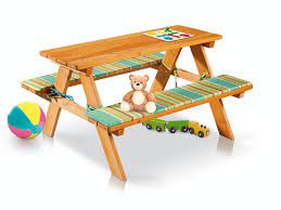 Florabest Kinder Sitzgarnitur Tisch Inkl Polsterauflage Stabile Holzausfuhrung In Mobel Wohnen Kindermo Kinder Picknicktisch Picknicktisch Tisch Und Stuhle