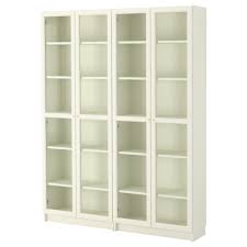 Billy Oxberg Reol Hvid Glas 160x30x202 Cm Ikea Bookcase With Glass Doors Bookcase Ikea Bookcase