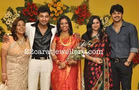 Traditional Jewellery At Tamil Actor Munna Wedding Reception Jewellery Designs Actress priya, pre wedding poses, indian celebrities, blouse styles, actress photos, bollywood actress, cute couples, saree, actresses.