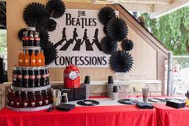 Beatles Bash 1 Hits Birthday Party Ideas Photo 1 Of 64 Beatles Party Decorations Beatles Party Beatles Themed Party