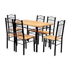 Dining Room Furniture Set Light Wood Table 6 Chairs Kitchen Family Home Metal Mesa Simples Moveis De Ferro Moveis Decoracao