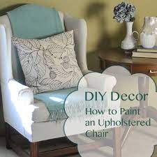 Before And After How To Paint An Upholstered Chair Painting Upholstered Furniture Painting Fabric Furniture Paint Upholstery