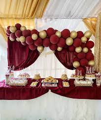 Burgundy Balloon Garland Quince Decorations Quinceanera Decorations Quinceanera Themes