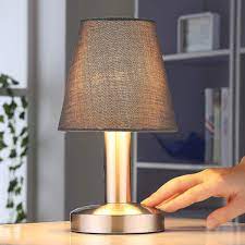 Lampe Led Dimmbar Moderne Leuchten Tischlampe Eckig Nachttischlampe Schirm Design Tischlampe Nachttischleuchte Lampenschirm Aus Stoff Lampentisch