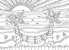 Get ready for summer with a colouring in page printed for days when its either too hot or not hot enough to hit the sand. Beach Coloring Pages Beach Scenes Activities