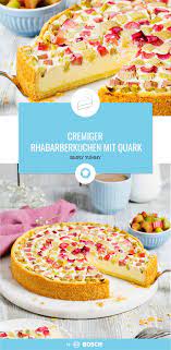 Cremiger Rhabarberkuchen Mit Quark Rezept Kuchen Rhabarberkuchen Mit Quark Kuchen Rezepte Einfach